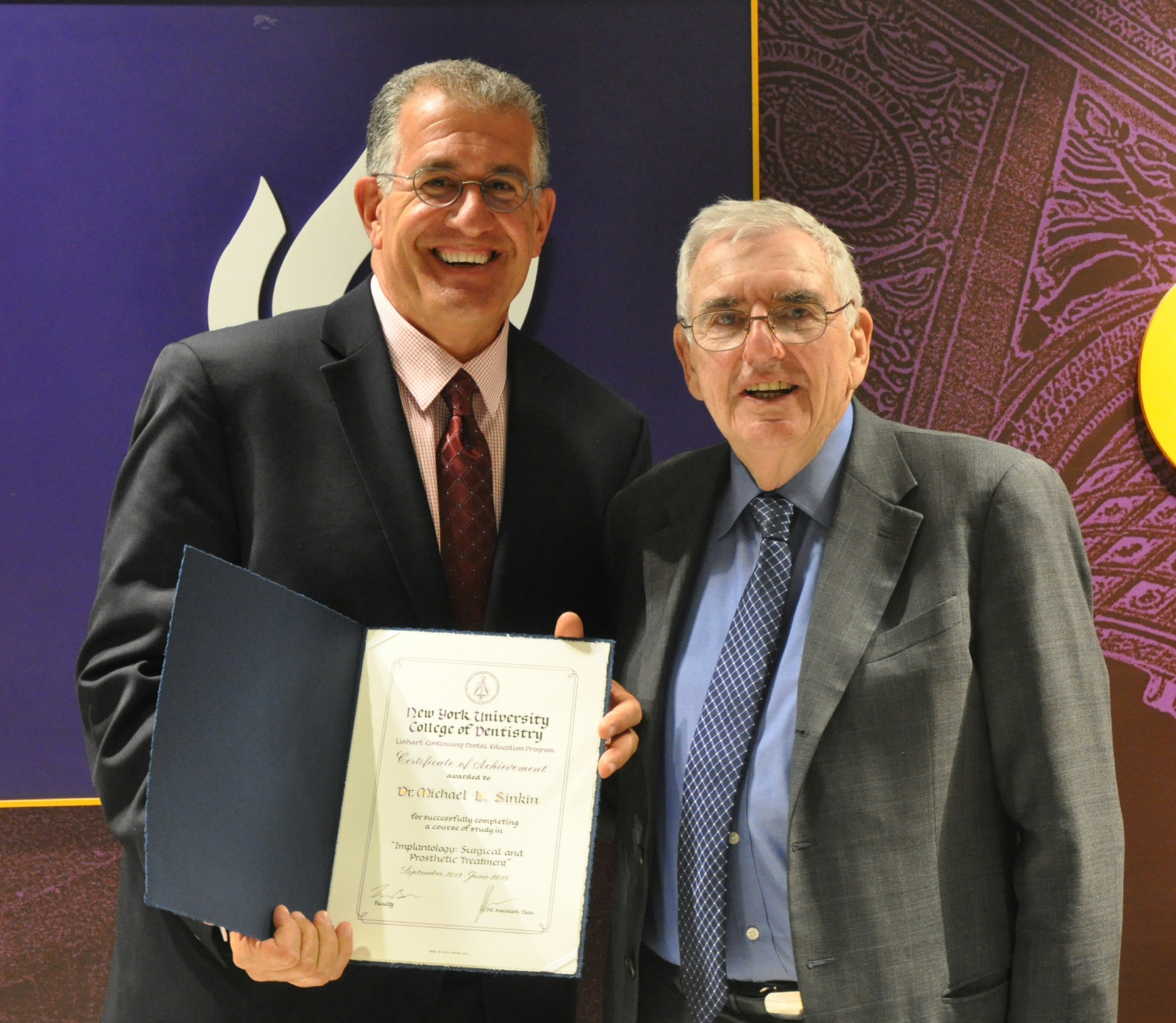 nyu dental school implant program graduate, michael sinkin