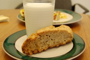 Biscotti, a hard food that can crack teeth