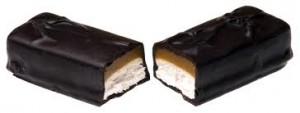 Frozen candy bar, hard candy that can crack teeth