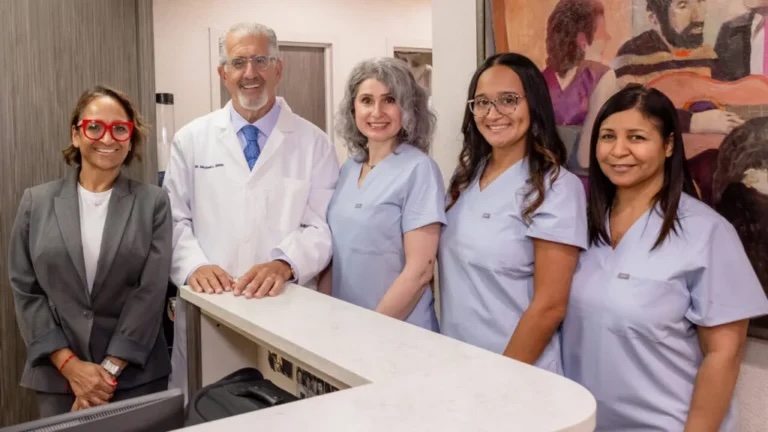 Dr. Michael Sinkin dental team Sandra Maira Carmen April at Manhattan office