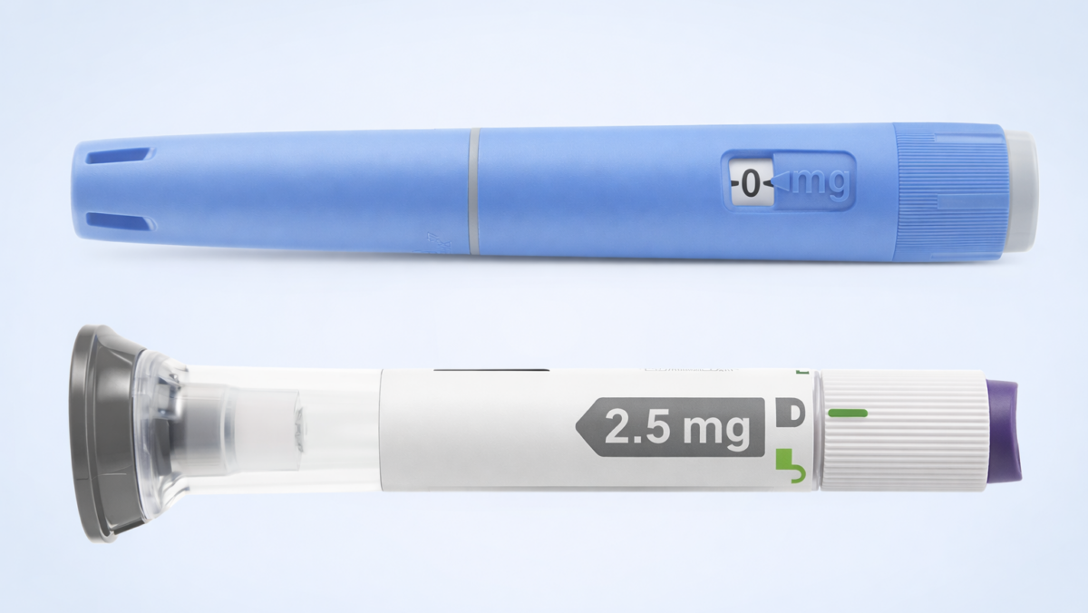 Generic GLP-1 injection pens used for blood sugar and weight management treatment.